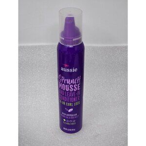 Aussie Sprunch Mousse & Leave-In Conditioner 24 Hr Curl Lock Flexible Hold 6.8Oz